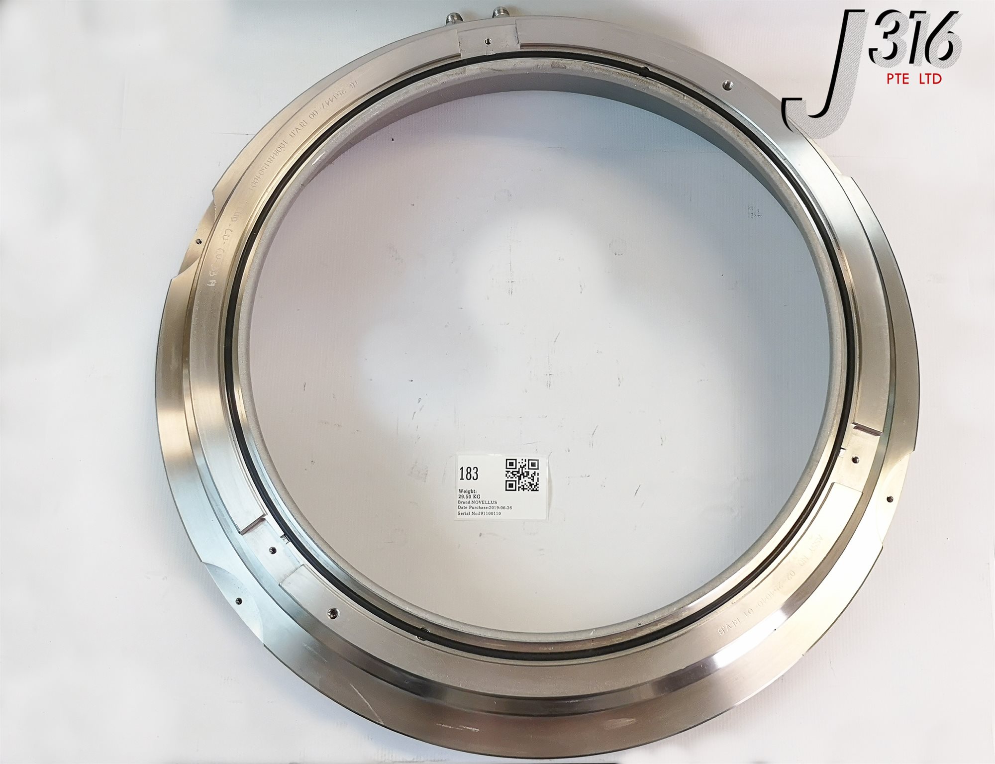 merry 183 NOVELLUS RING, ANODE, GRIT, HCM PVD300, 02-254040-01 16-251447